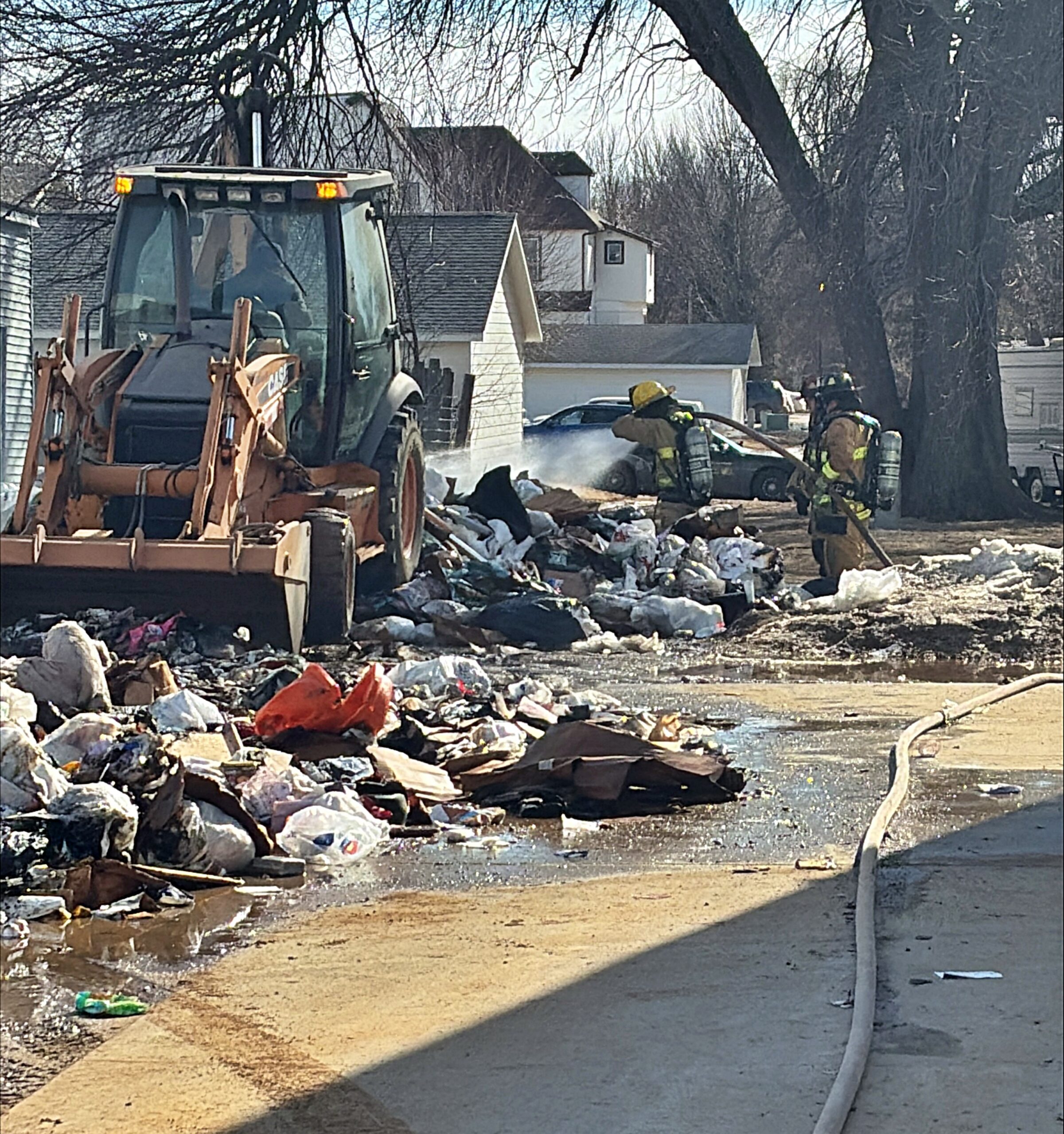 Garbage catches fire in Brookings while in back of truck