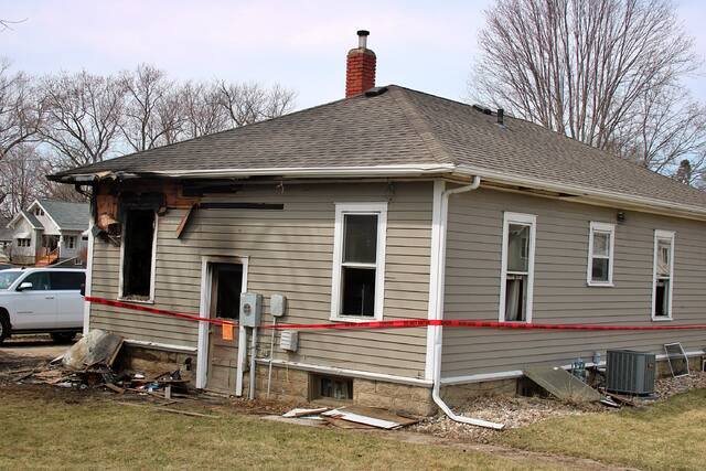 A residence at 824 Eighth St. in Brookings sustained fire damage in a blaze on March 29.
Mondell Keck/Brookings Register