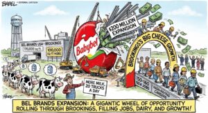 Editorial cartoon: Bel Brands expansion in Brookings