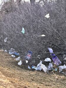 Blizzard scatters not only snow, but trash as well from Brookings Regional Landfill