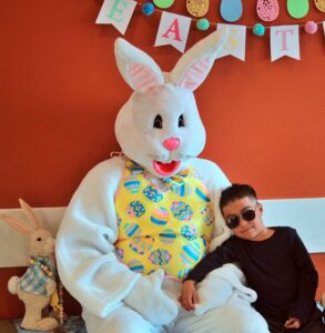 Hamming it up with the Easter Bunny in Brookings