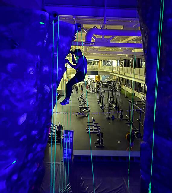 Rock-climbing was among the many activities at the post-prom party at the SDSU Wellness Center.
                                 Courtesy photos