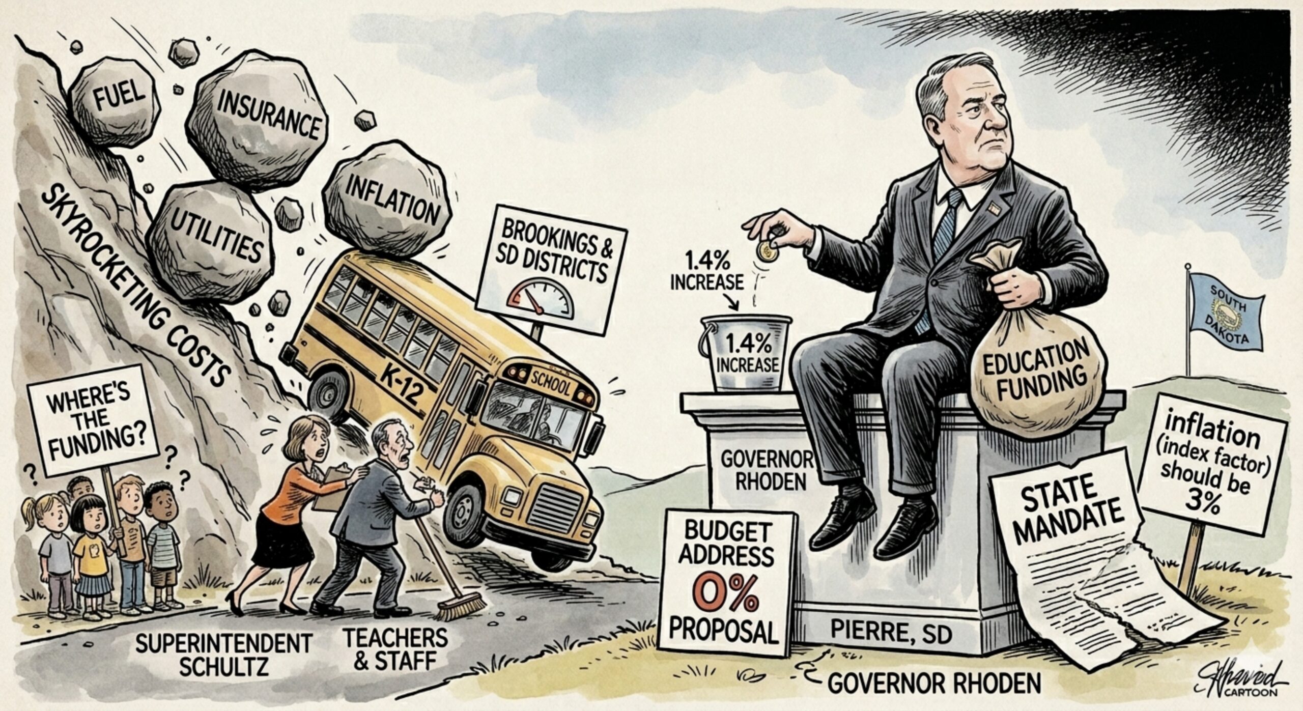 Editorial cartoon: Education funding woes