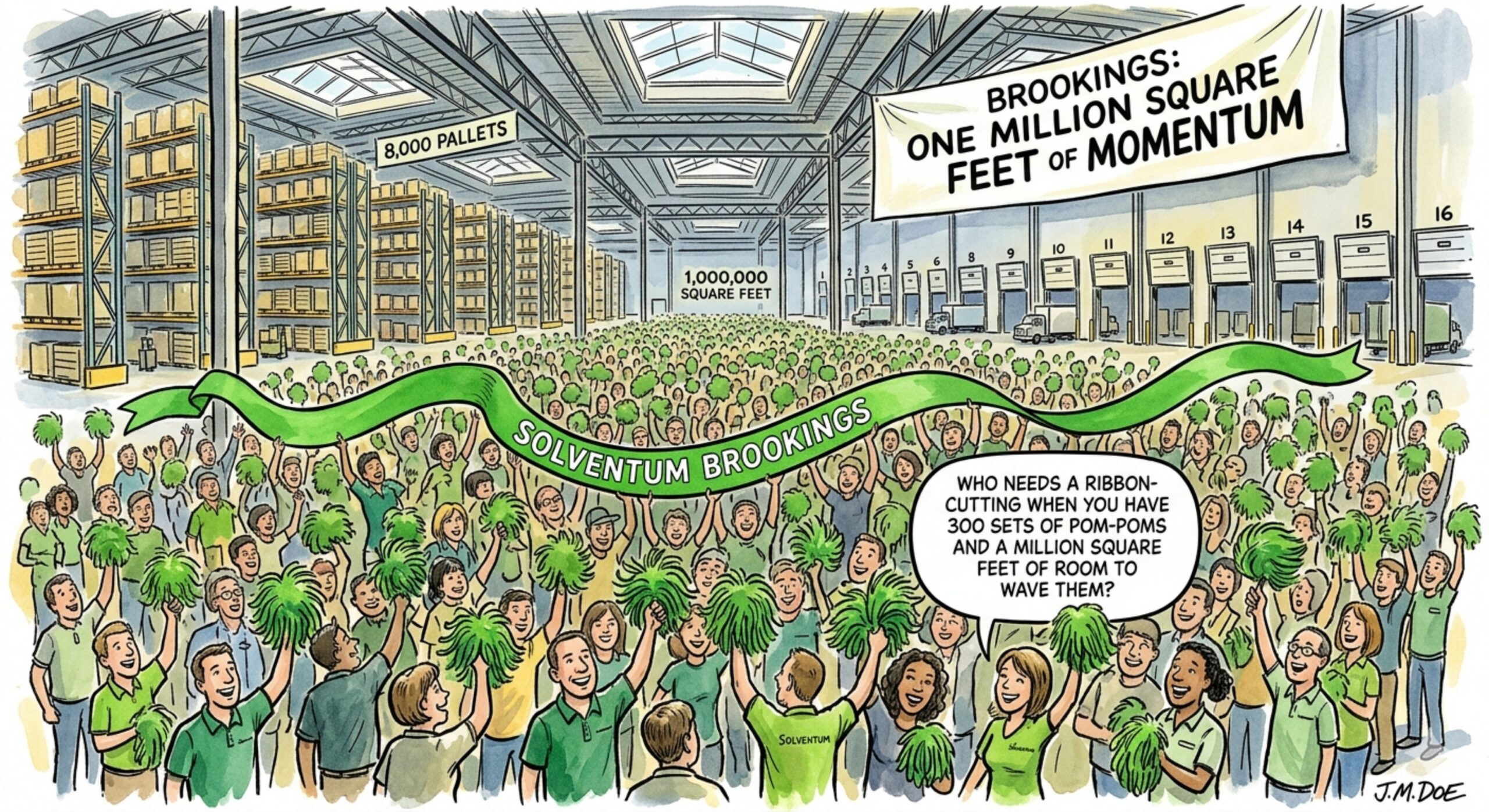 Editorial cartoon: Celebrating Solventum’s Brookings expansion