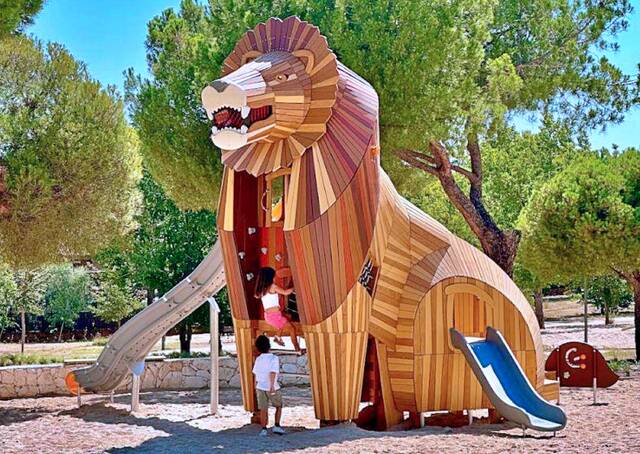 This is an example of what the planned lion-themed play feature at Lions Park might look like once its built.
                                 Courtesy illustration