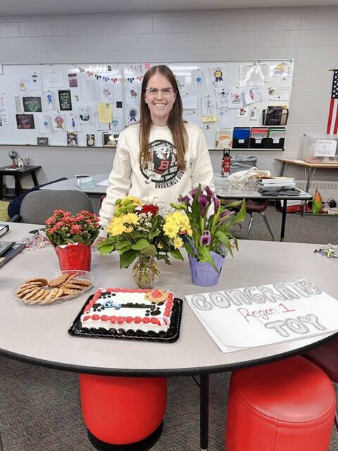 A celebration was held in the school district in recognition of Alysha Hamann winning the Region 1 Teacher of the year.
                                 Courtesy photos