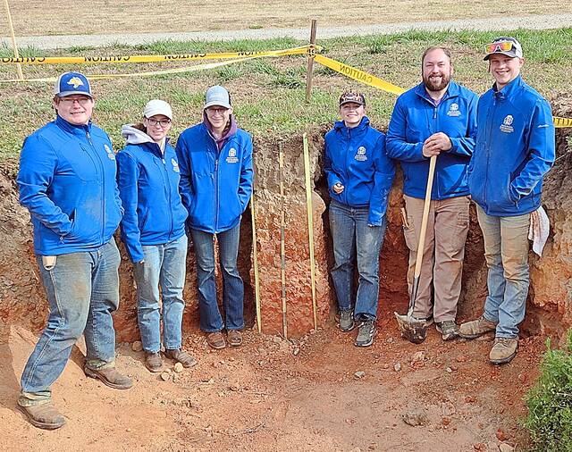 Members of SDSUs Soil Judging Team traveled to North Carolina for the National Collegiate Soils Contest, where they practiced and then competed in soil pits representing the regions various soil types.
                                 SDSU Marketing & Communications photos