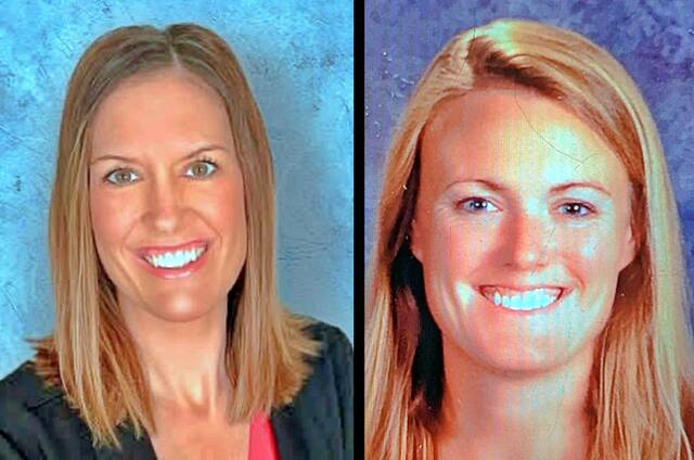 From left are Kelsey Bowman and Marcie Dierks, candidates for the Brookings School Board. Voters will select one of them on June 2 to fill an open seat on that board.