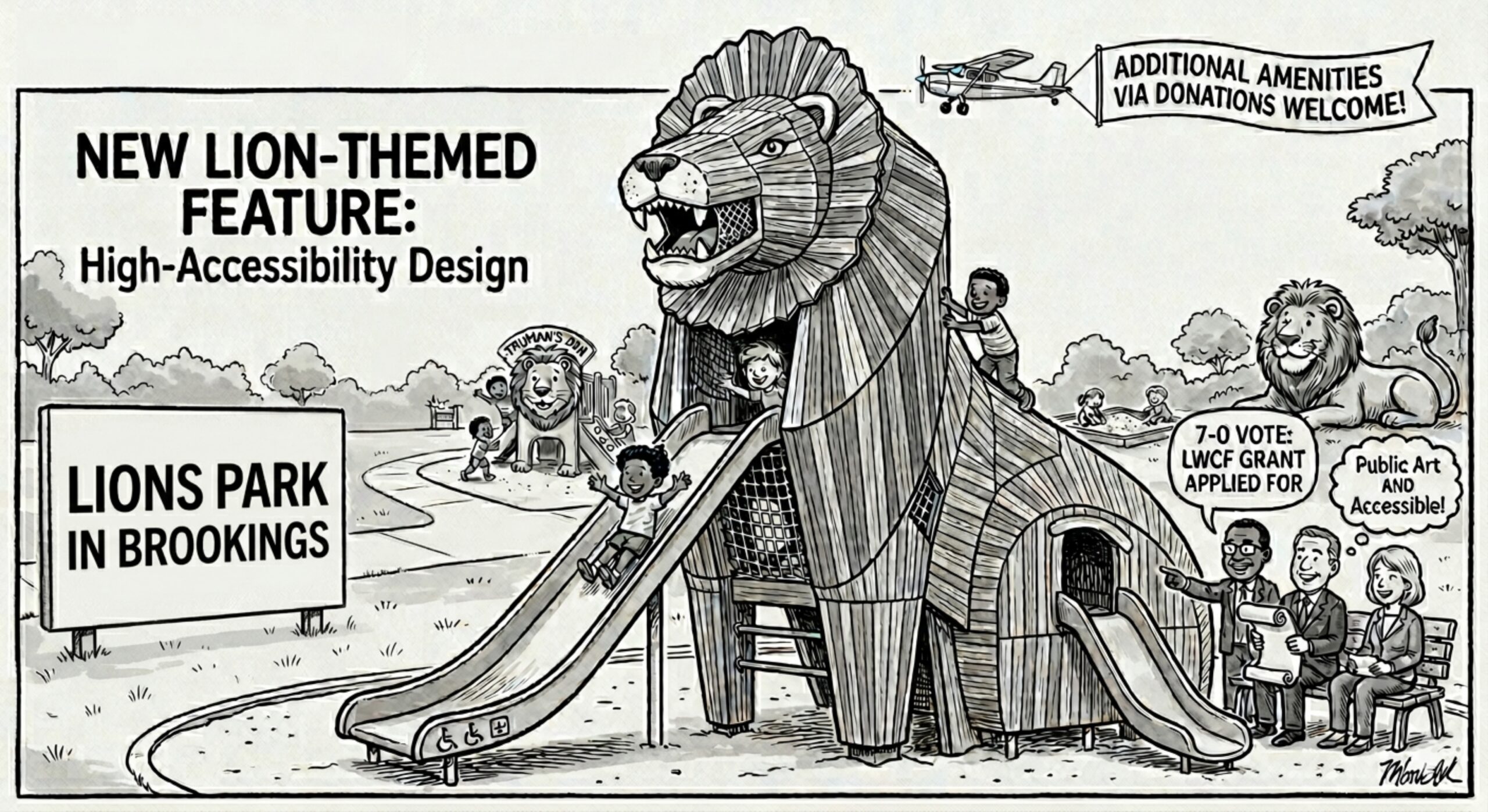 Editorial cartoon: Lions Park adding even more roar