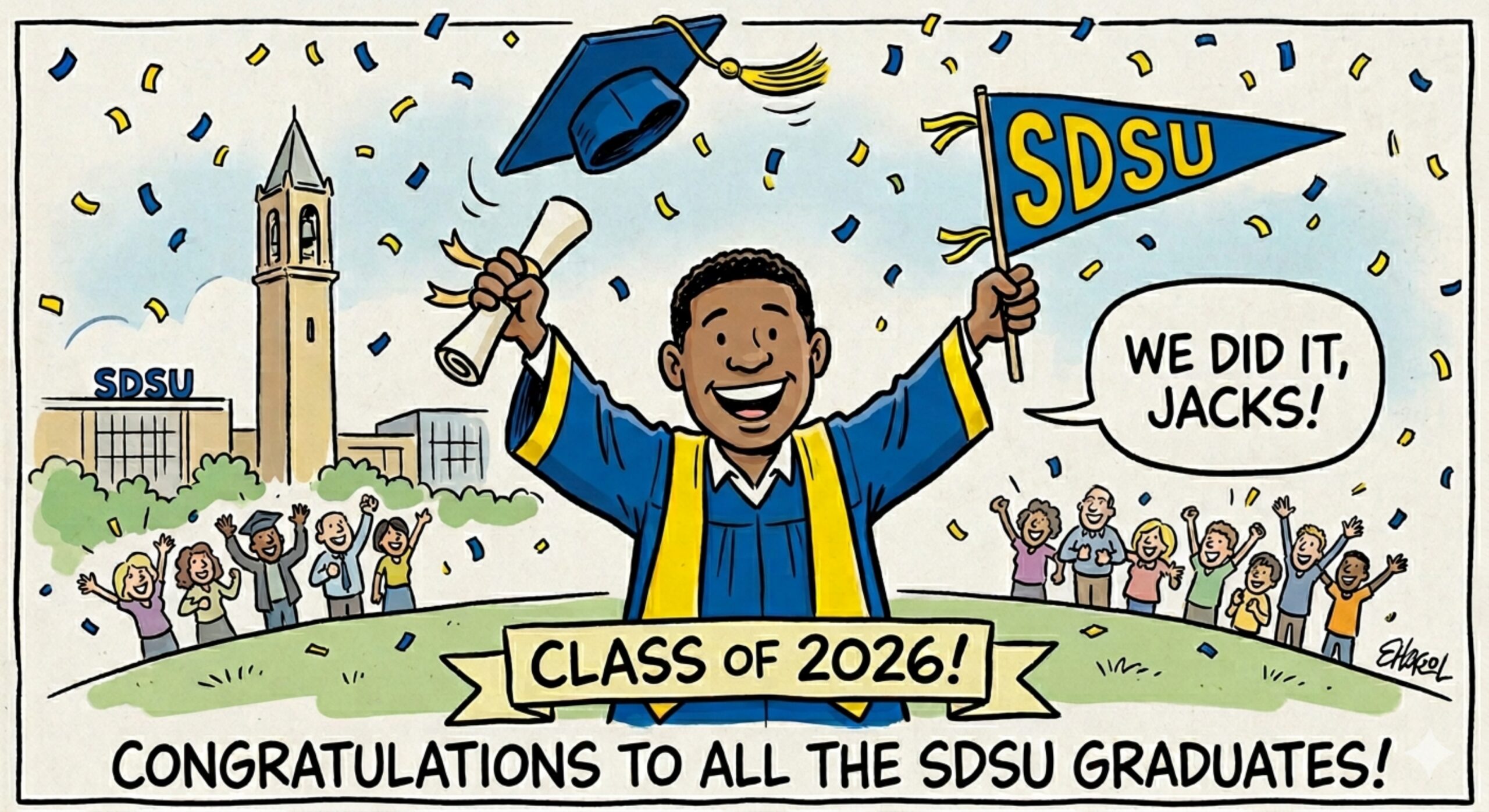 Editorial cartoon: Thumbs up to South Dakota State graduates