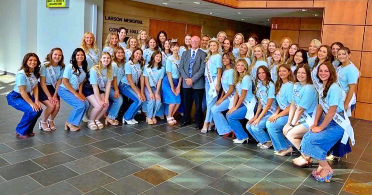 Women competing in Brookings for Miss South Dakota title on May 30
