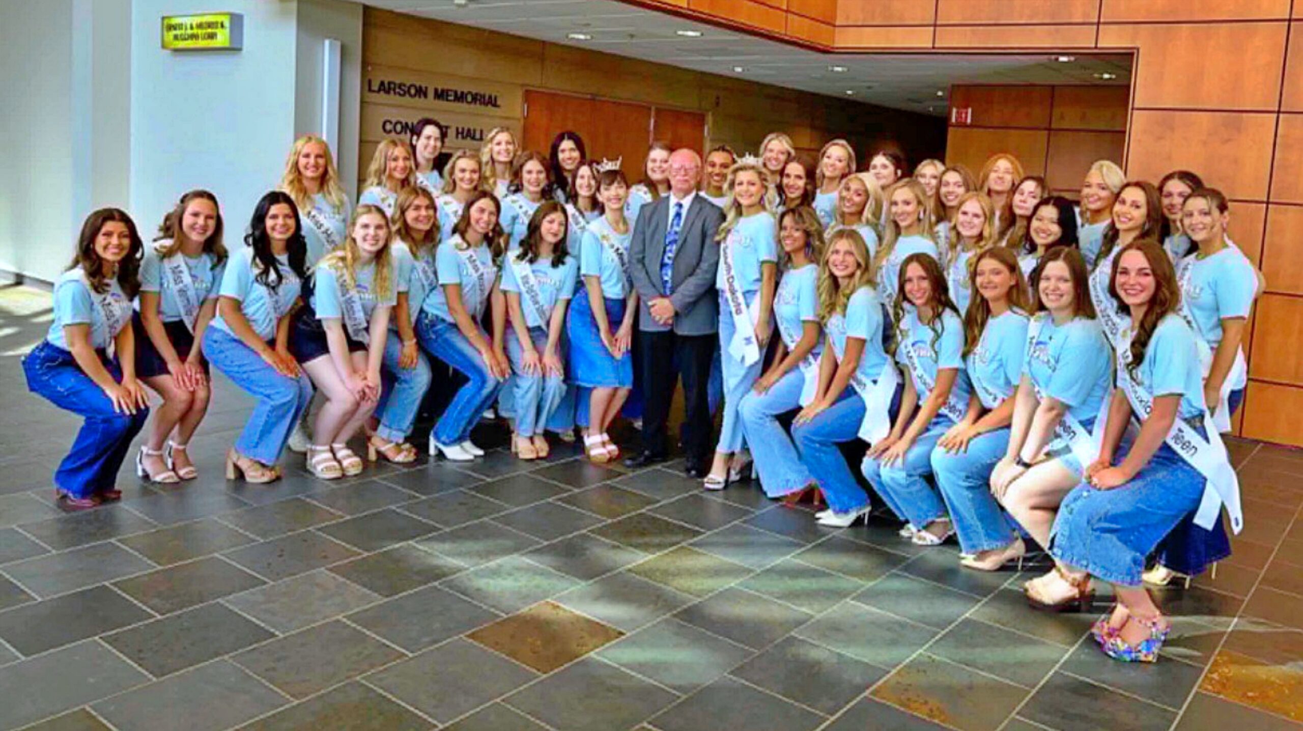 Women competing in Brookings for Miss South Dakota title on May 30