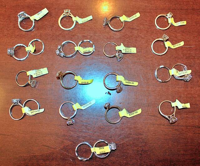 The Brookings Police Department has recovered the diamond rings stolen during a March burglary at Riddles Jewelry in Brookings.
                                 Photo courtesy Brookings Police Department