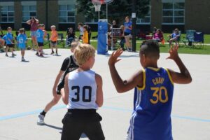 Over 100 students take on Old Timers 3-on-3 basketball tournament