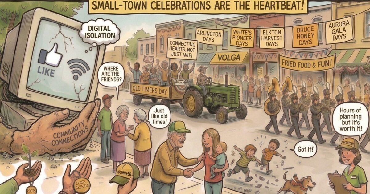 Editorial cartoon: Small-town celebrations are the best